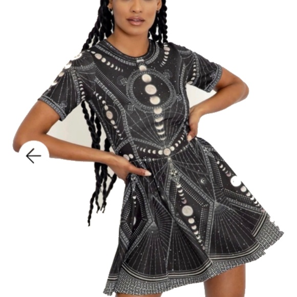 BlackMilk Moon Phases Evil Tee Dress - Picture 1 of 6